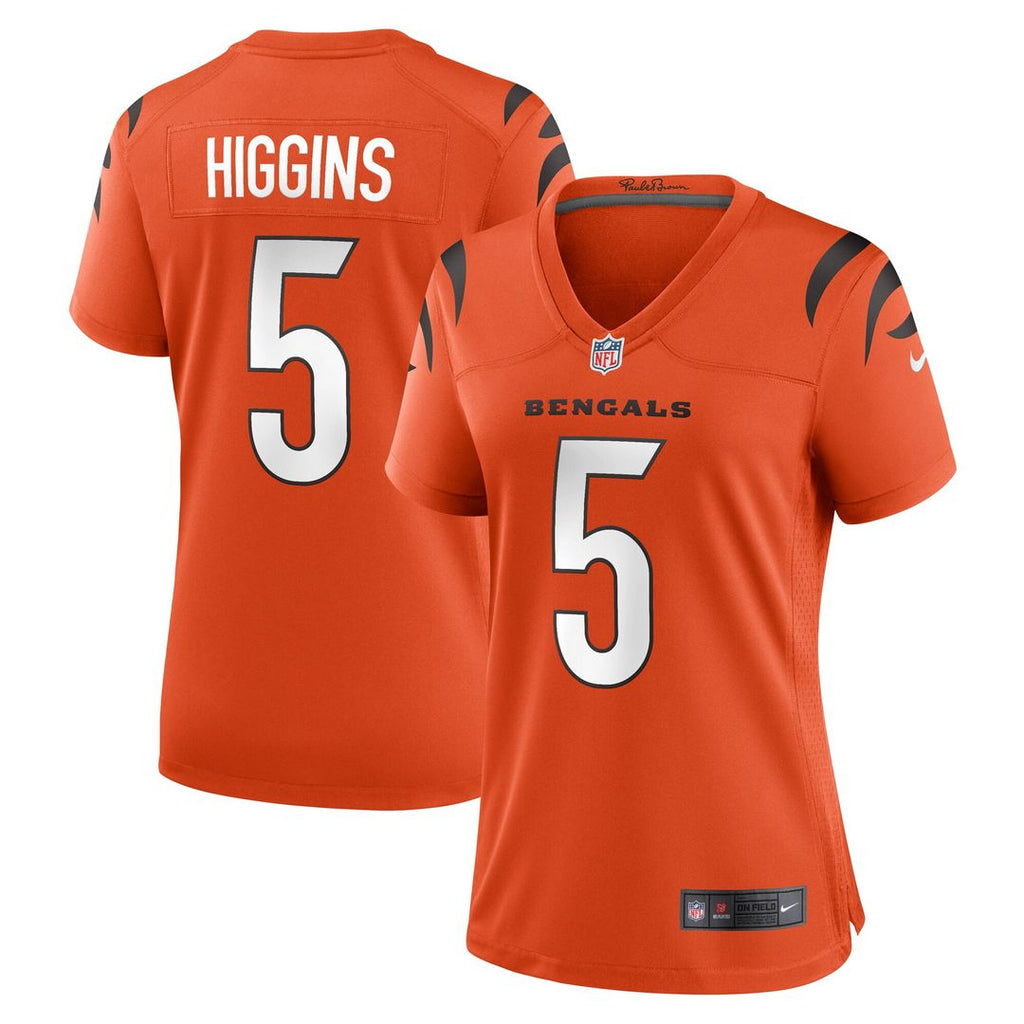 Tee Higgins Cincinnati Bengals Nike Women's Alternate Game Jersey - Orange Official NFL Team Apparel Football Fan Gear