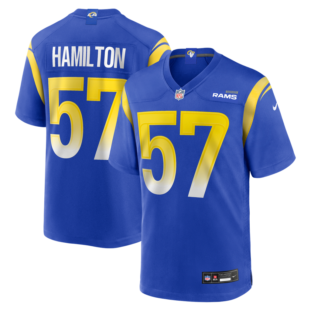 Ty Hamilton Los Angeles Rams Nike Team Game Jersey - Royal Official NFL Team Apparel Football Fan Gear