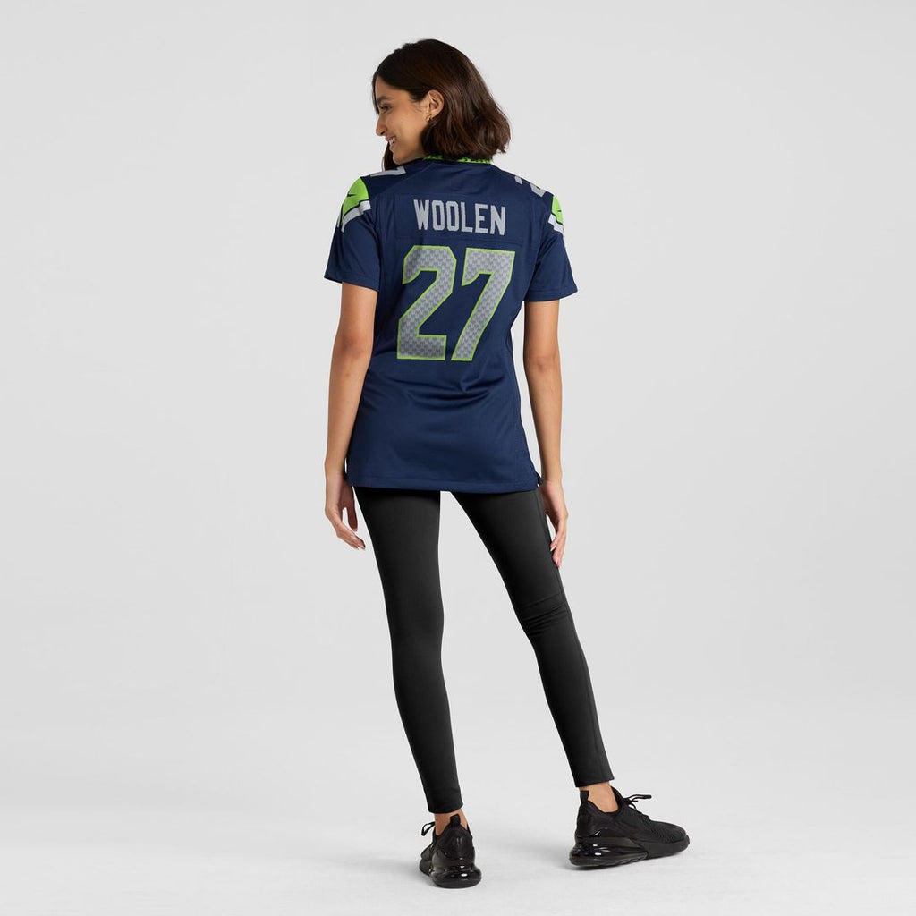 Riq Woolen Seattle Seahawks Nike Women's Team Game Jersey - College Navy Official NFL Team Apparel Football Fan Gear