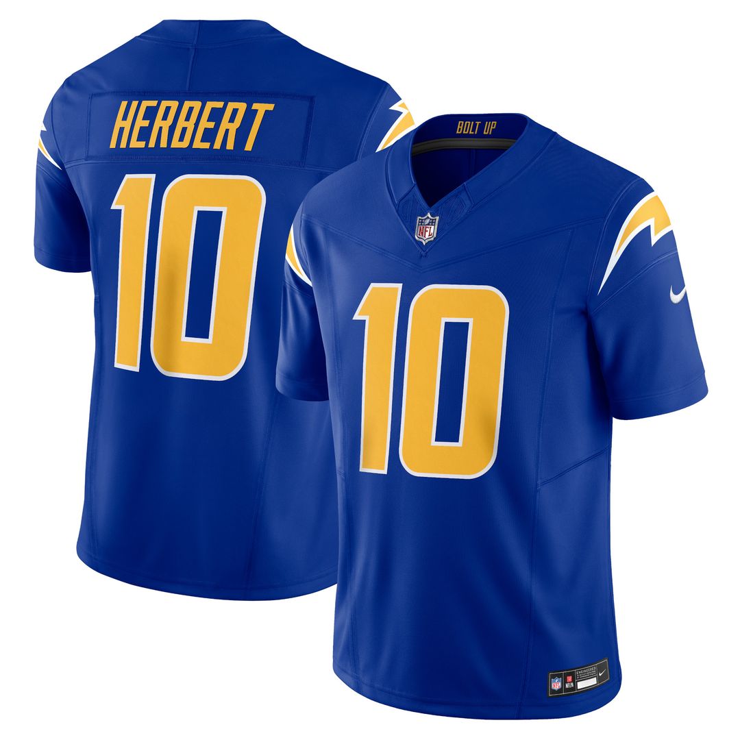 Justin Herbert Los Angeles Chargers Nike Vapor F.U.S.E. Limited Jersey - Royal Official NFL Team Apparel Football Fan Gear