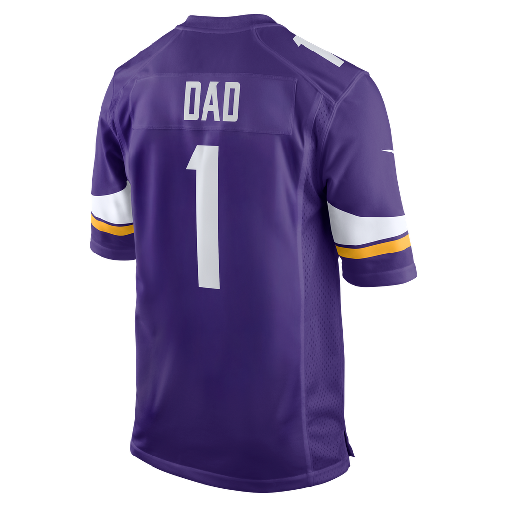 Number 1 Dad Minnesota Vikings Nike Game Jersey - Purple Official NFL Team Apparel Football Fan Gear