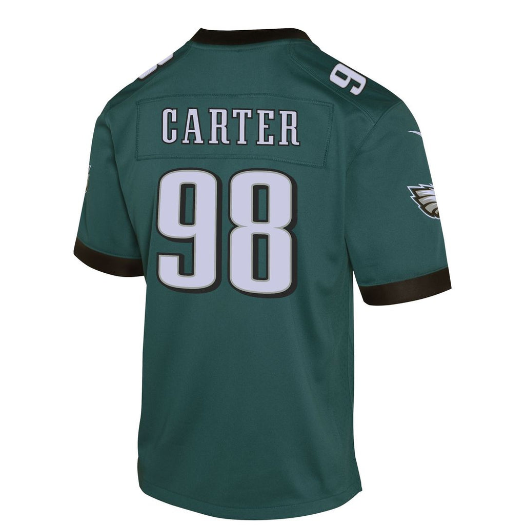 Jalen Carter Philadelphia Eagles Nike Youth Game Player Jersey - Midnight Green Official NFL Team Apparel Football Fan Gear