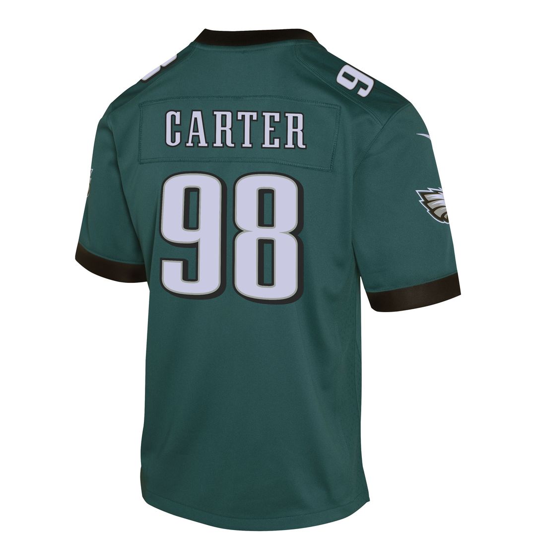 Jalen Carter Philadelphia Eagles Nike Youth Game Player Jersey - Midnight Green Official NFL Team Apparel Football Fan Gear