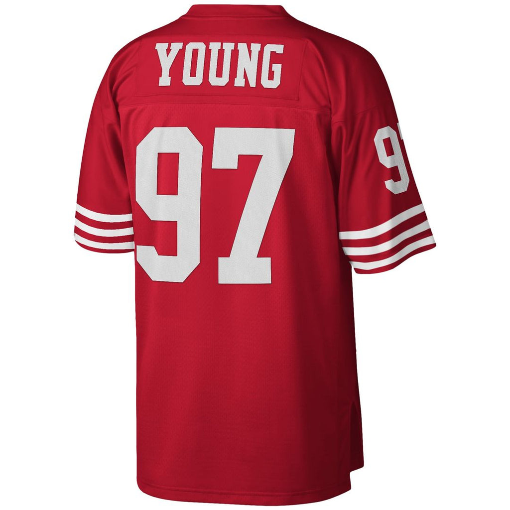 Bryant Young San Francisco 49ers Mitchell & Ness Legacy Replica Jersey - Scarlet Official NFL Team Apparel Football Fan Gear