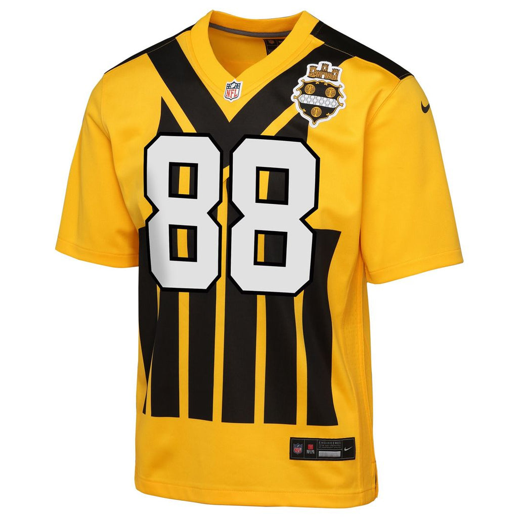 Pat Freiermuth Pittsburgh Steelers Nike Youth Alternate 1933 Throwback Game Jersey - Gold Official NFL Team Apparel Football Fan Gear