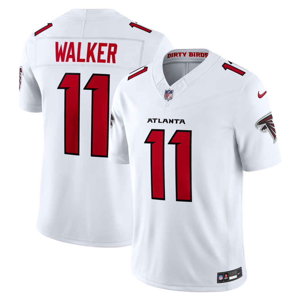 Jalon Walker Atlanta Falcons Nike Vapor F.U.S.E. Stitched Limited Jersey - White Official NFL Team Apparel Football Fan Gear