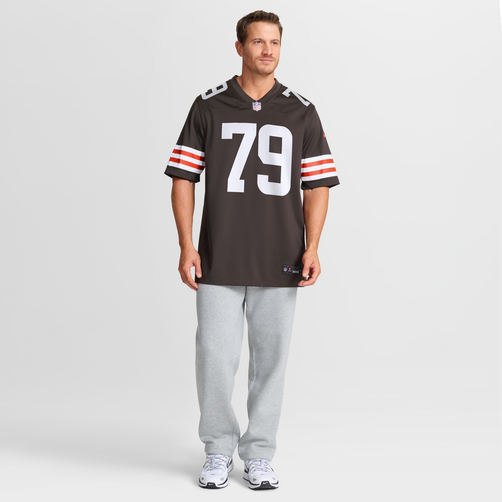 Dawand Jones Cleveland Browns Nike Team Game Jersey - Brown Official NFL Team Apparel Football Fan Gear