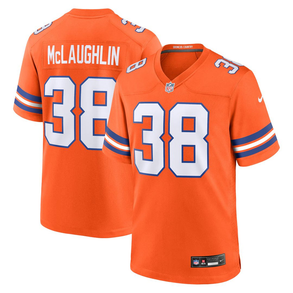 Jaleel McLaughlin Denver Broncos Nike Mile High Collection 1977 Throwback Player Game Jersey - Orange Official NFL Team Apparel Football Fan Gear