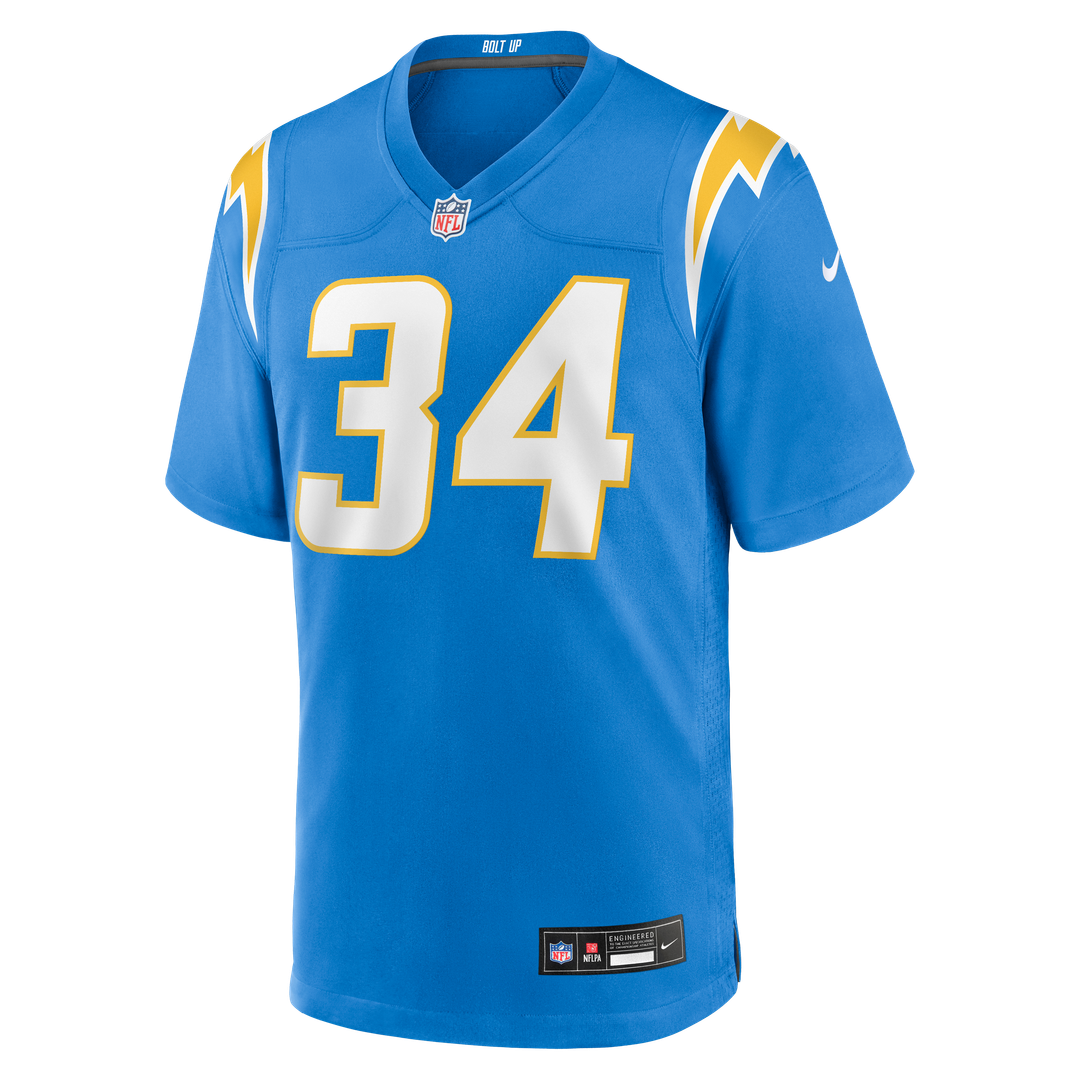 Keaton Mitchell Los Angeles Chargers Nike Team Game Jersey - Powder Blue Official NFL Team Apparel Football Fan Gear