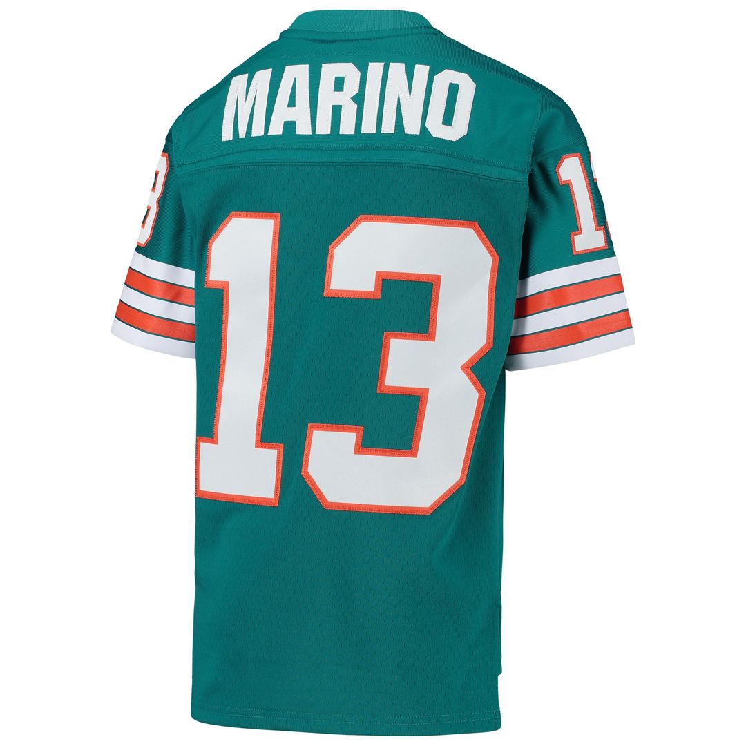 Dan Marino Miami Dolphins Mitchell & Ness Youth 1984 Legacy Retired Player Jersey - Aqua Official NFL Team Apparel Football Fan Gear