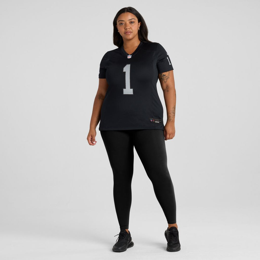 Number 1 Bride Las Vegas Raiders Nike Women's Game Jersey - Black Official NFL Team Apparel Football Fan Gear