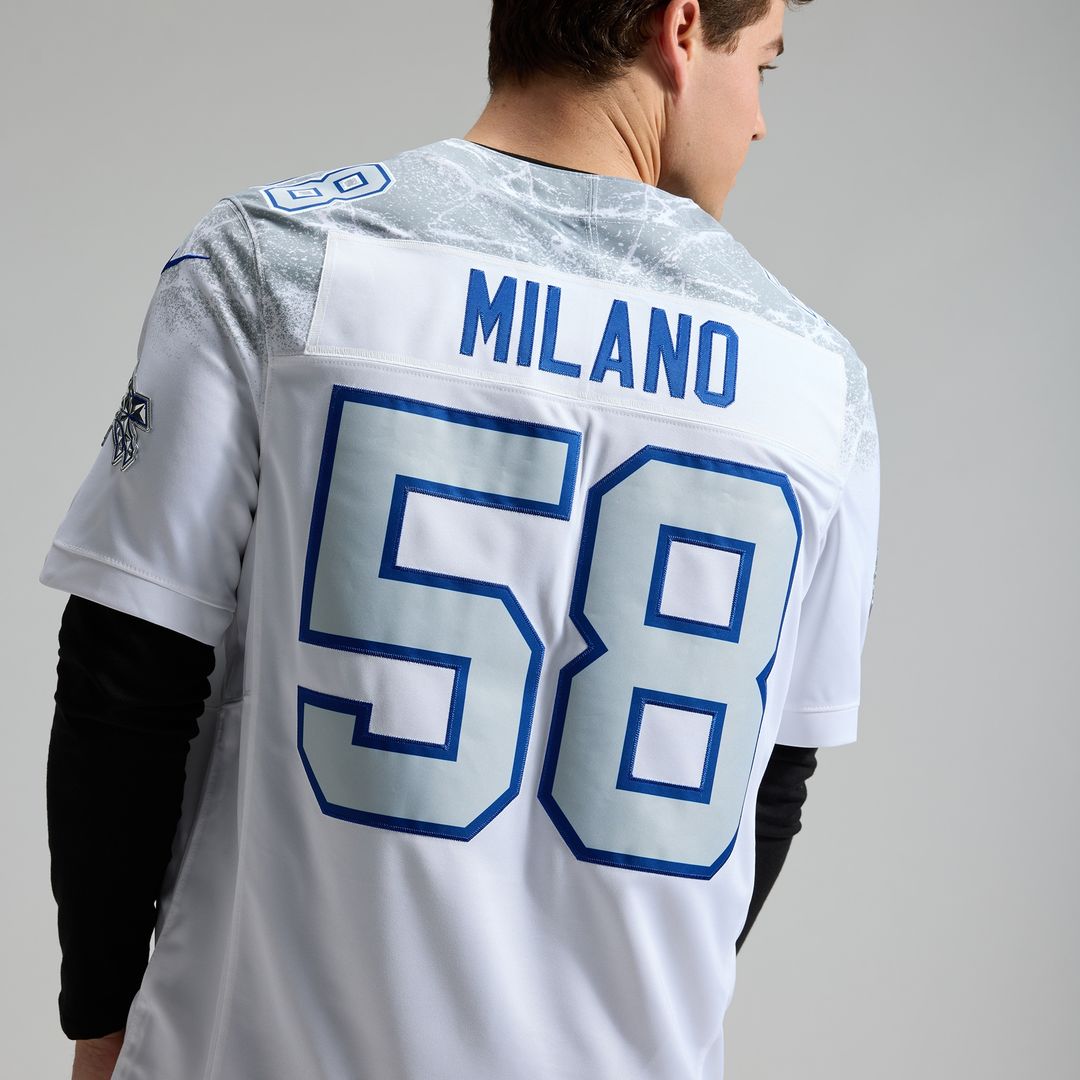 Matt Milano Buffalo Bills Nike 2025 Rivalries Collection Stitched Limited Jersey - White Official NFL Team Apparel Football Fan Gear