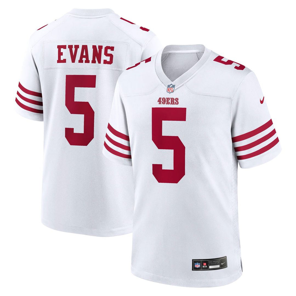 Mike Evans San Francisco 49ers Nike Game Jersey - Men's White Official NFL Team Apparel Football Fan Gear