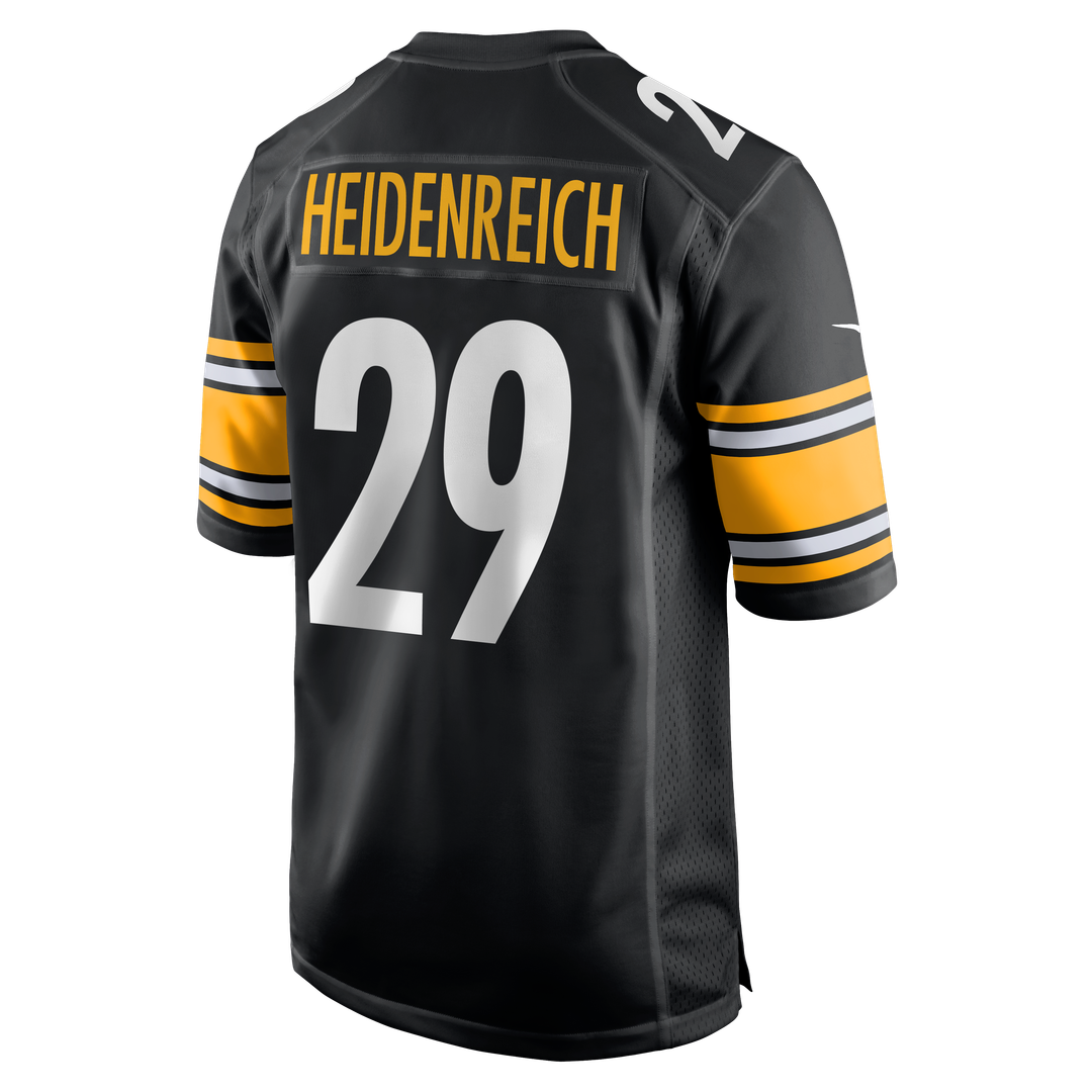Eli Heidenreich Pittsburgh Steelers Nike Team Game Jersey - Black Official NFL Team Apparel Football Fan Gear