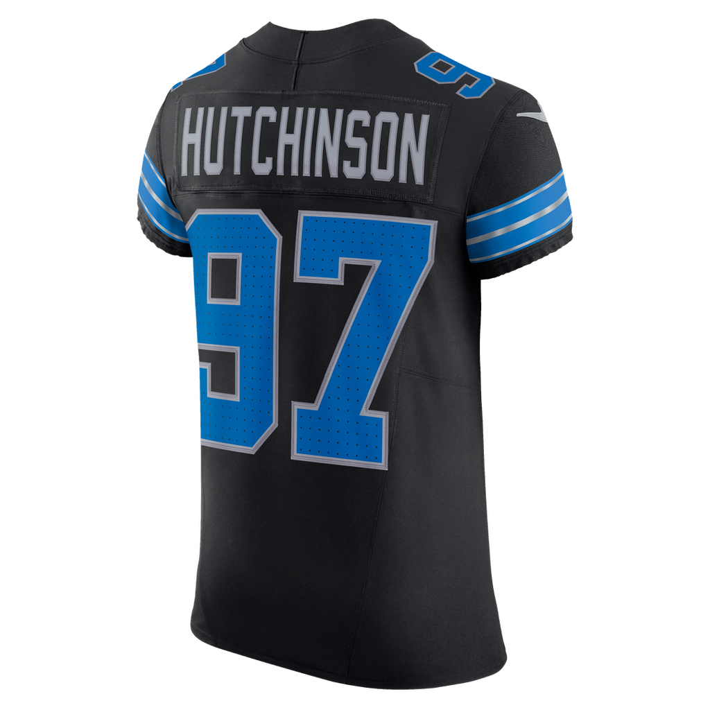 Aidan Hutchinson Detroit Lions Nike Alternate Vapor F.U.S.E. Elite Jersey - Black Official NFL Team Apparel Football Fan Gear