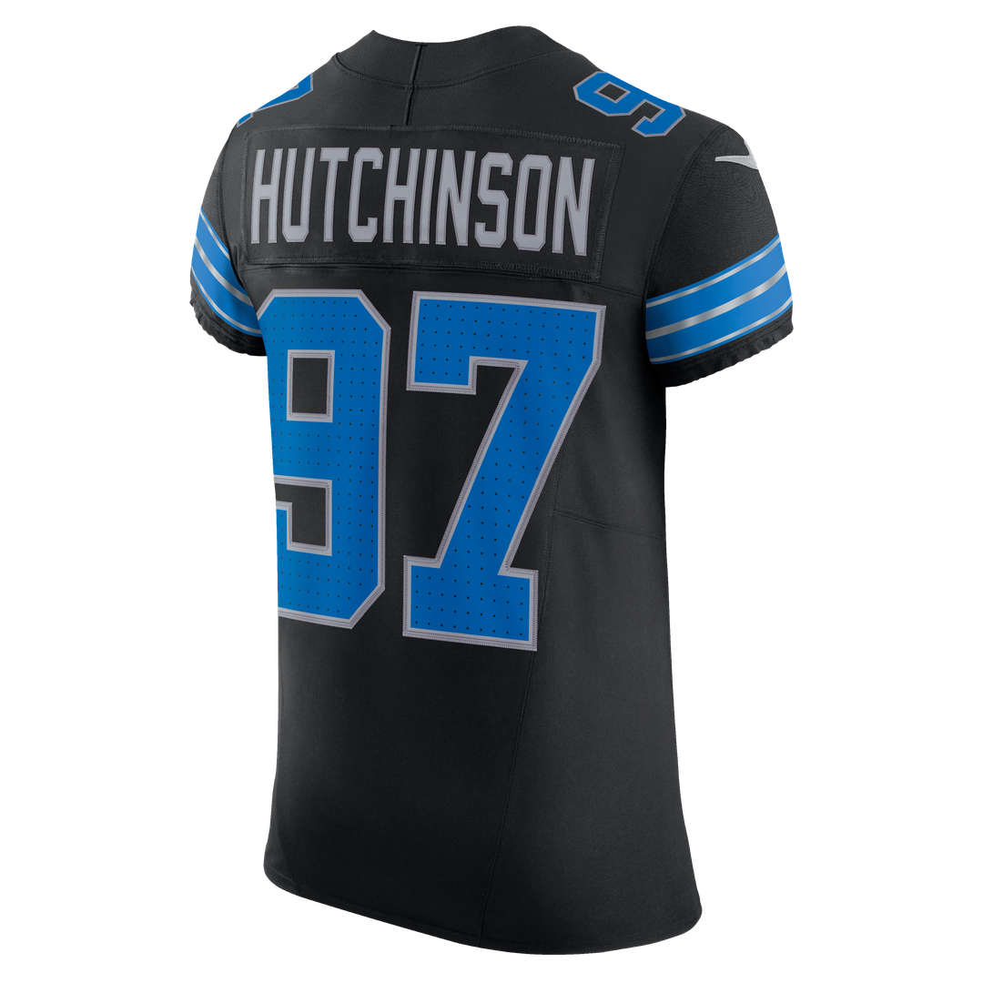 Aidan Hutchinson Detroit Lions Nike Alternate Vapor F.U.S.E. Elite Jersey - Black Official NFL Team Apparel Football Fan Gear