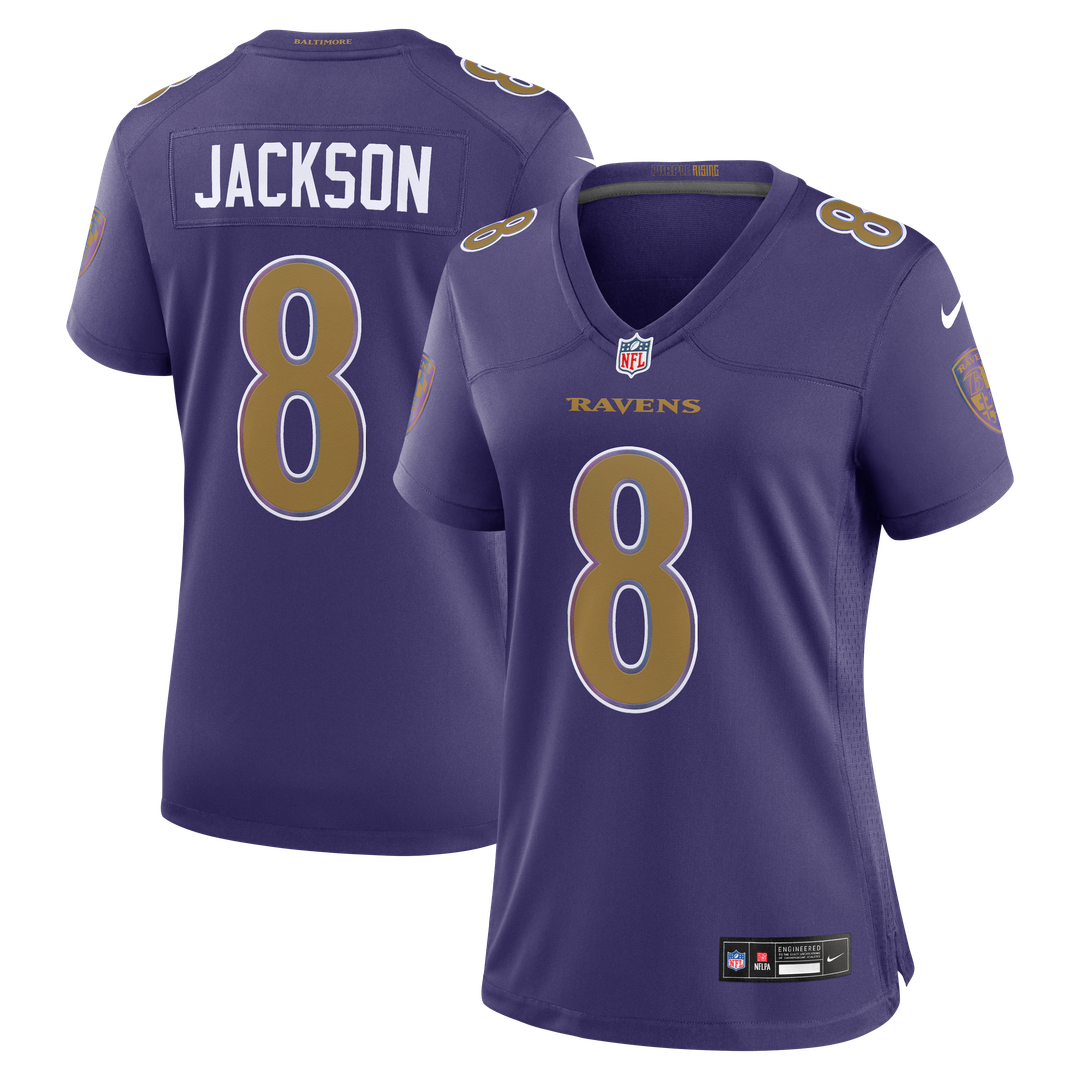 Lamar Jackson Baltimore Ravens Nike Women's Alternate Game Jersey - Purple Official NFL Team Apparel Football Fan Gear