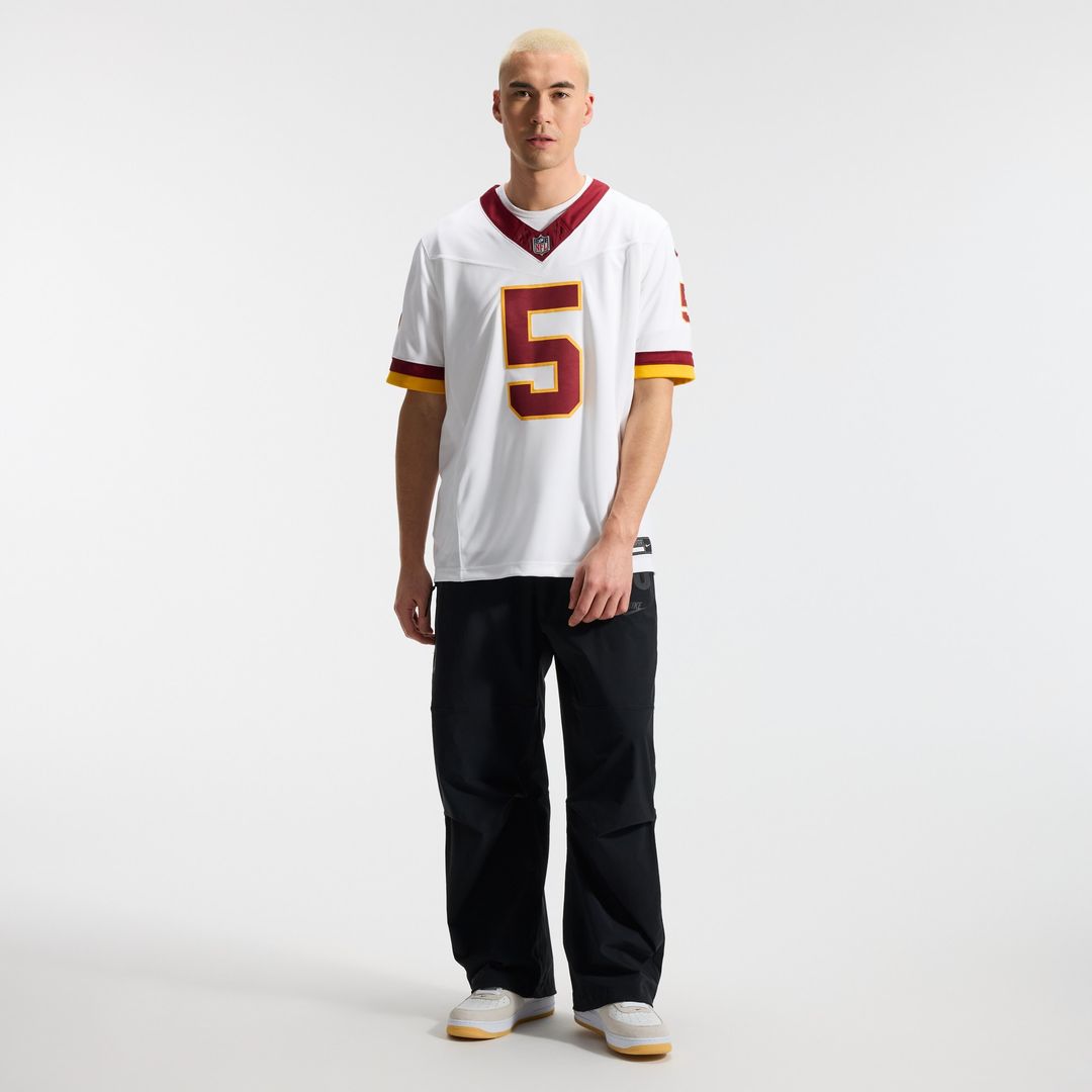 Jayden Daniels Washington Commanders Nike Vapor F.U.S.E. Stitched Limited Jersey - White Official NFL Team Apparel Football Fan Gear
