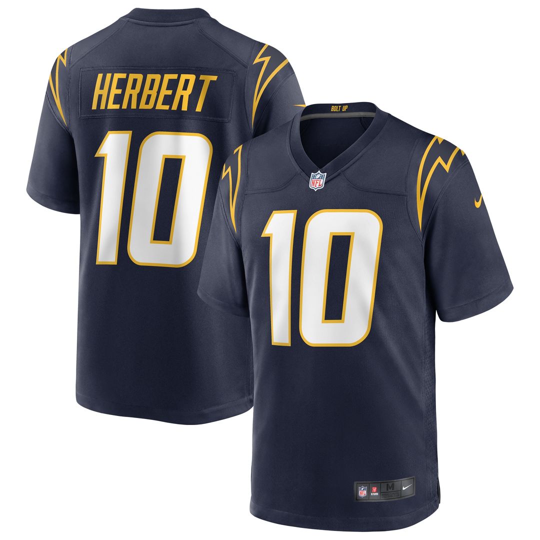 Justin Herbert Los Angeles Chargers Nike Alternate Game Jersey - Navy Official NFL Team Apparel Football Fan Gear
