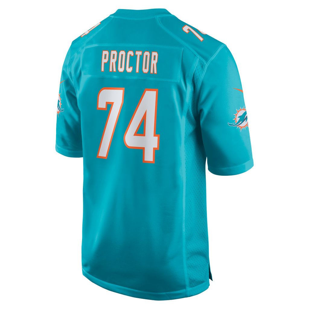 Kayden ProctorMiami Dolphins Nike 2026 NFL Draft First Round Pick No. 12 Team Game Jersey - Aqua Official NFL Team Apparel Football Fan Gear