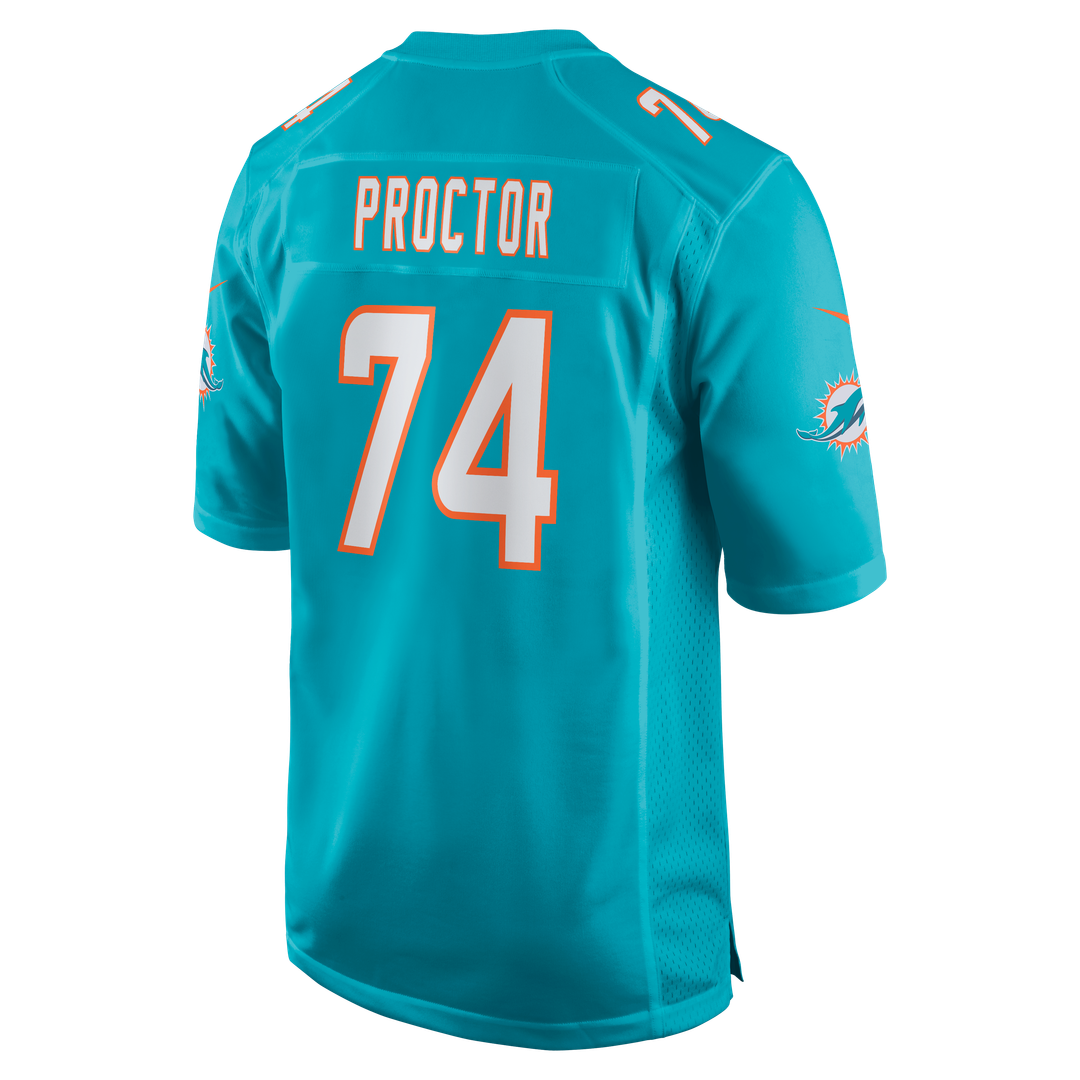 Kayden ProctorMiami Dolphins Nike 2026 NFL Draft First Round Pick No. 12 Team Game Jersey - Aqua Official NFL Team Apparel Football Fan Gear