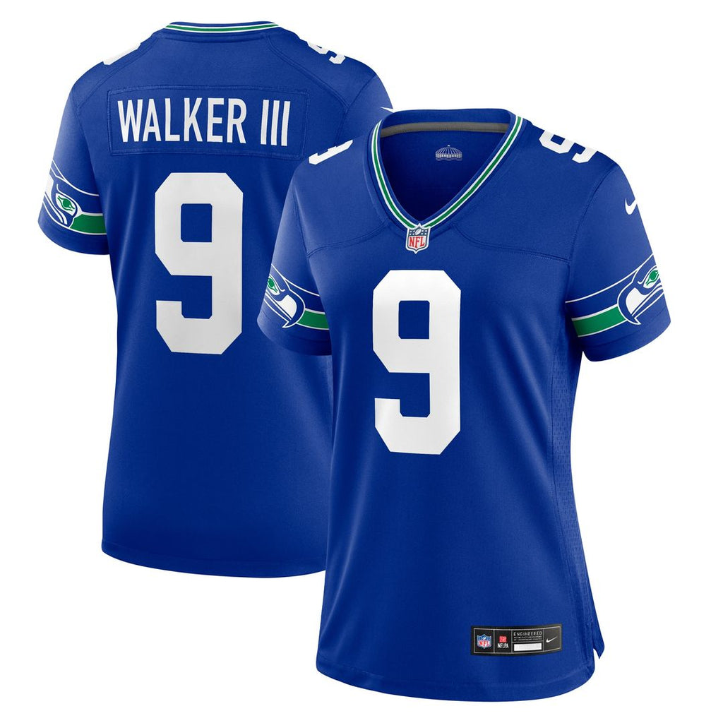 Kenneth Walker III Seattle Seahawks Nike Women's Player Jersey - Royal Official NFL Team Apparel Football Fan Gear