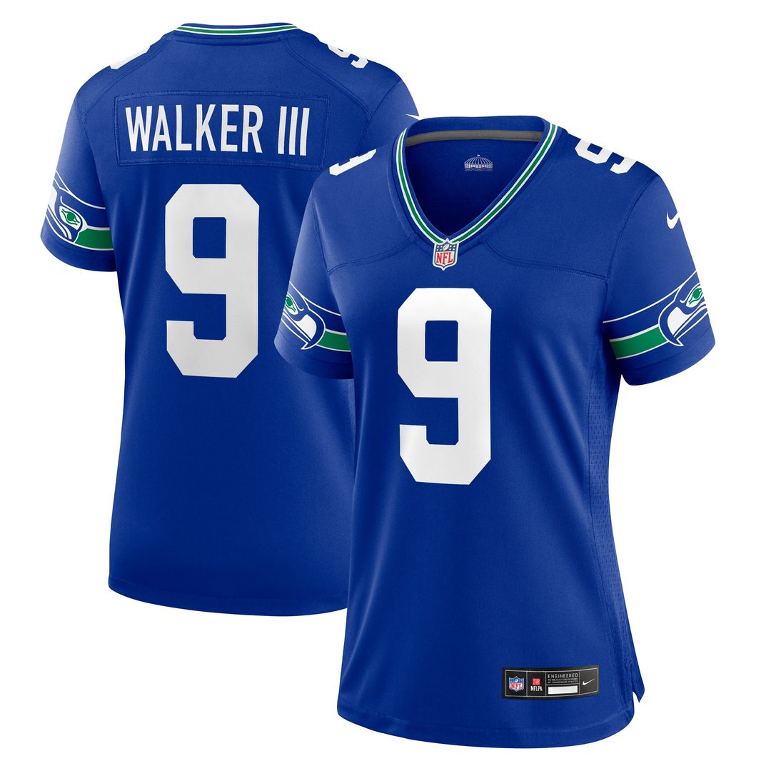 Kenneth Walker III Seattle Seahawks Nike Women's Player Jersey - Royal Official NFL Team Apparel Football Fan Gear