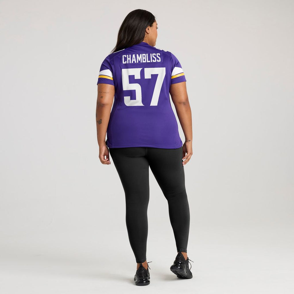 Chaz Chambliss Minnesota Vikings Nike Women's Team Game Jersey - Purple Official NFL Team Apparel Football Fan Gear