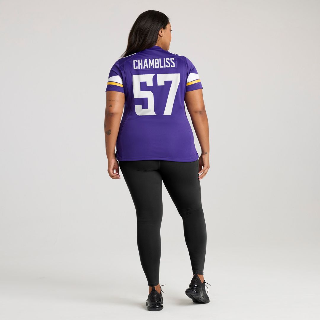 Chaz Chambliss Minnesota Vikings Nike Women's Team Game Jersey - Purple Official NFL Team Apparel Football Fan Gear