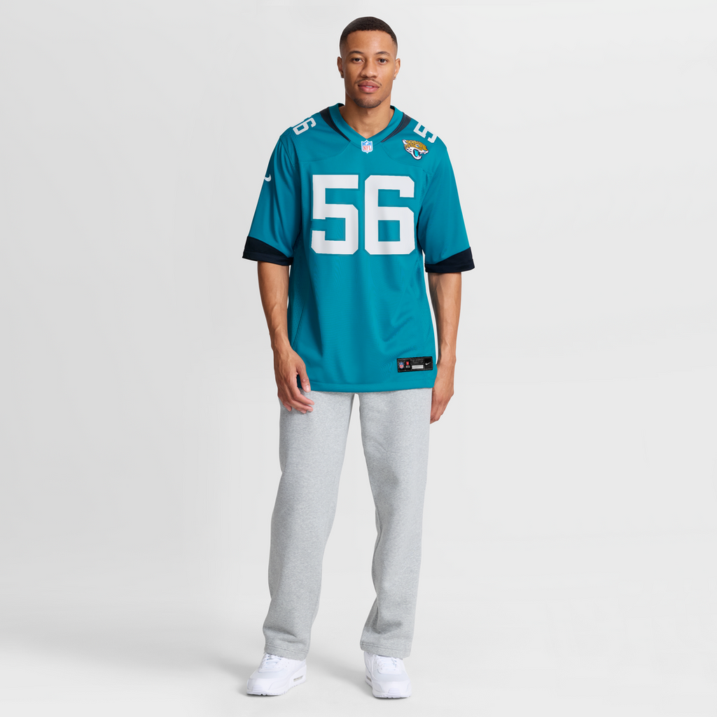 Yasir Abdullah Jacksonville Jaguars Nike Team Game Jersey - Teal Official NFL Team Apparel Football Fan Gear