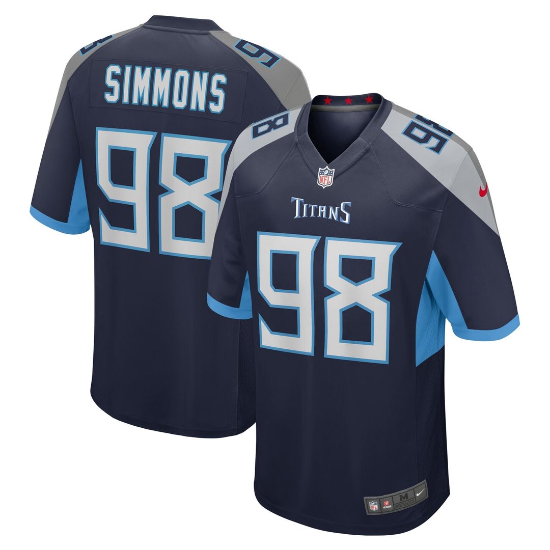 Jeffery Simmons Tennessee Titans Nike Youth Game Jersey - Navy Official NFL Team Apparel Football Fan Gear