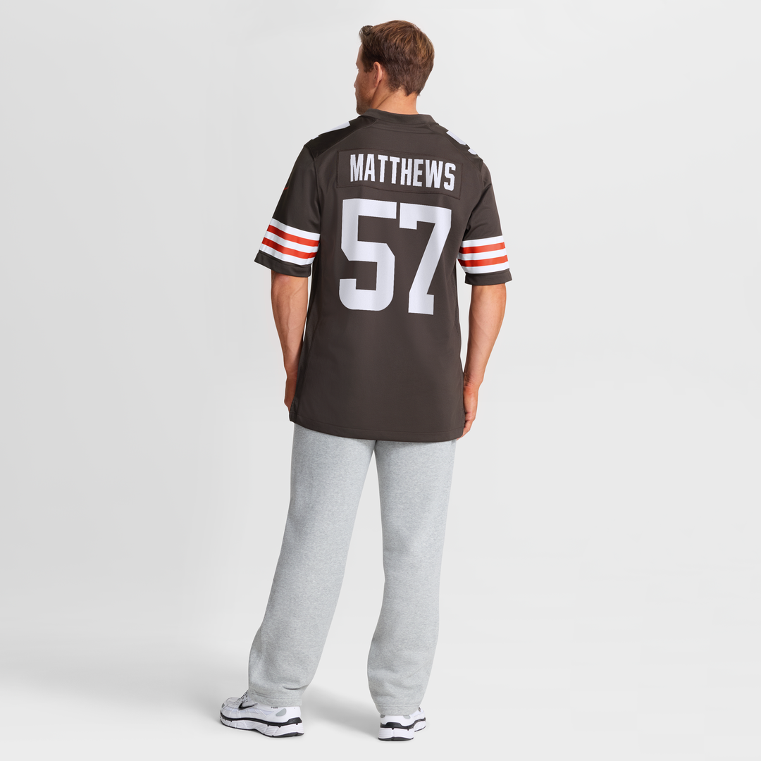 Clay Matthews Cleveland Browns Nike Game Retired Player Jersey - Brown Official NFL Team Apparel Football Fan Gear