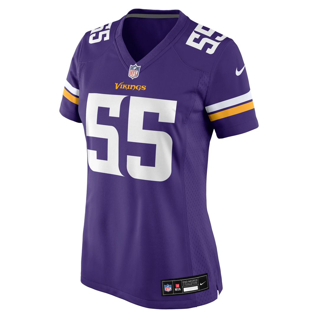 Eric Wilson Minnesota Vikings Nike Women's Team Game Jersey - Purple Official NFL Team Apparel Football Fan Gear