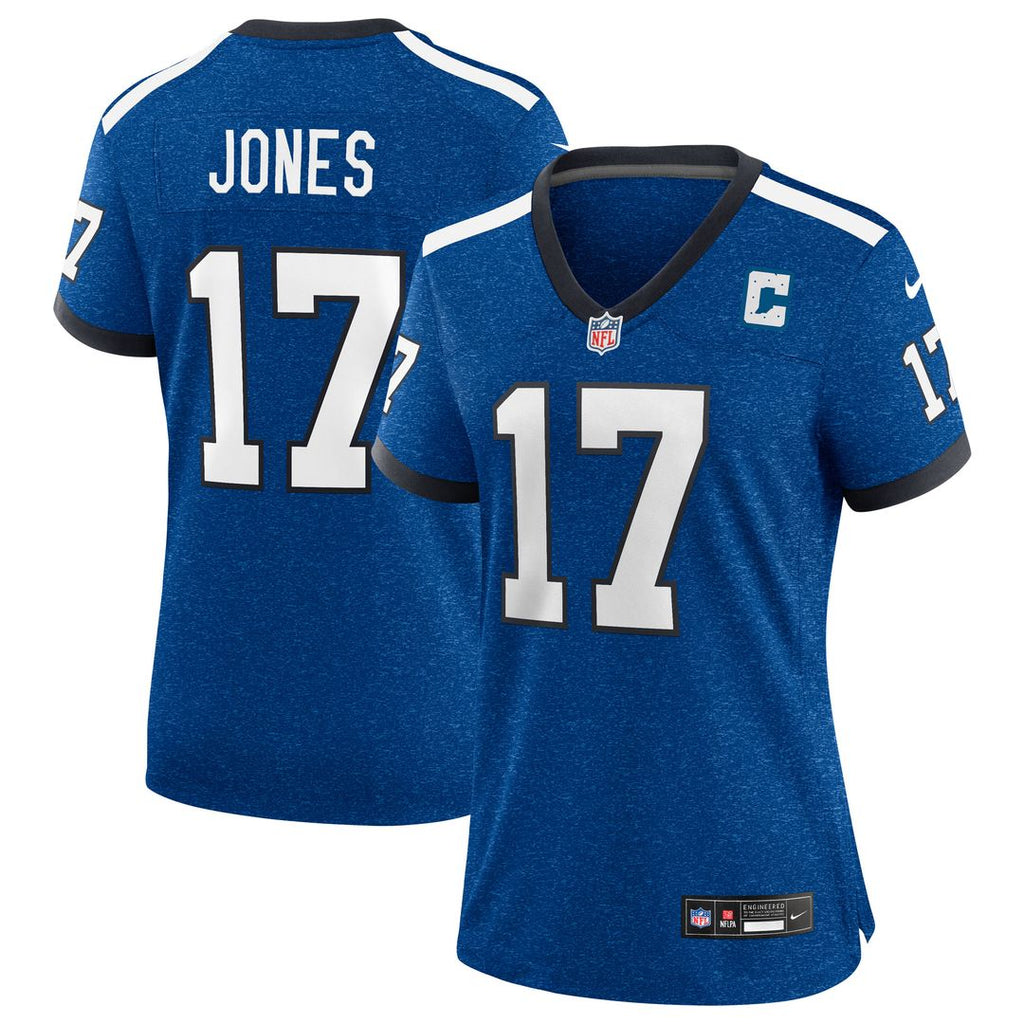 Daniel Jones Indianapolis Colts Nike Women's Alternate 2 Indiana Nights Game Jersey - Heather Royal Official NFL Team Apparel Football Fan Gear
