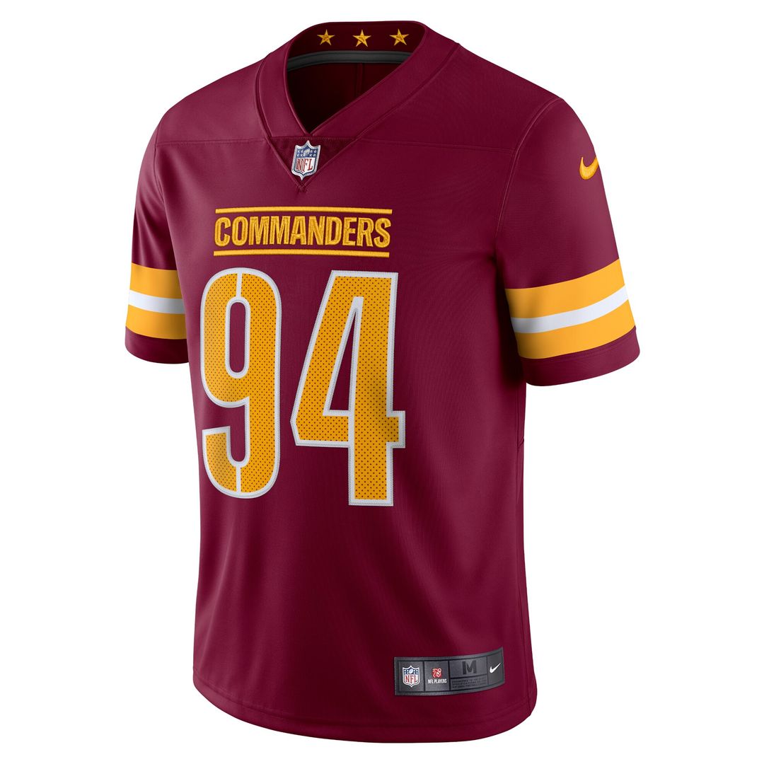 Da'Ron Payne Washington Commanders Nike Vapor Limited Jersey - Burgundy Official NFL Team Apparel Football Fan Gear
