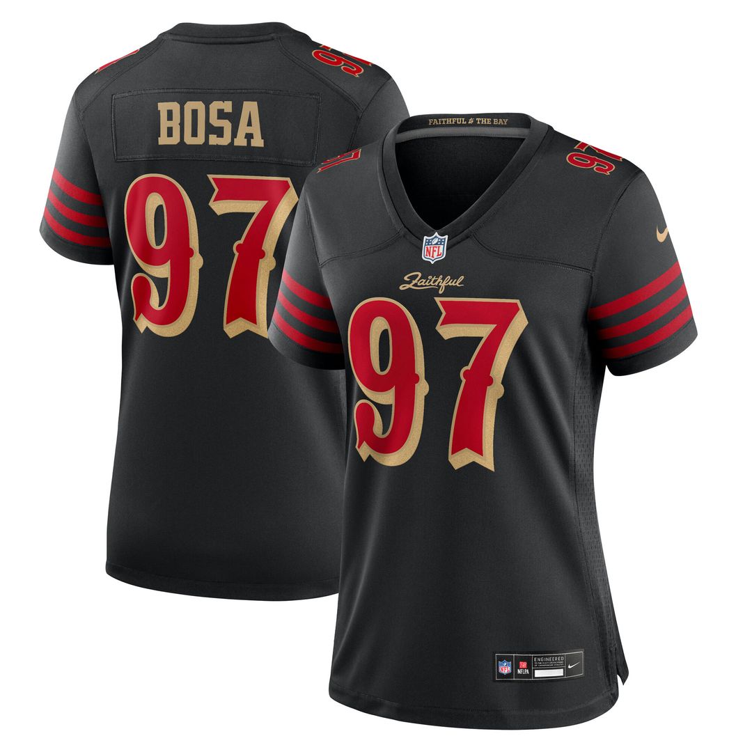 Nick Bosa San Francisco 49ers Nike Women's 2025 Rivalries Collection Game Jersey - Black Official NFL Team Apparel Football Fan Gear