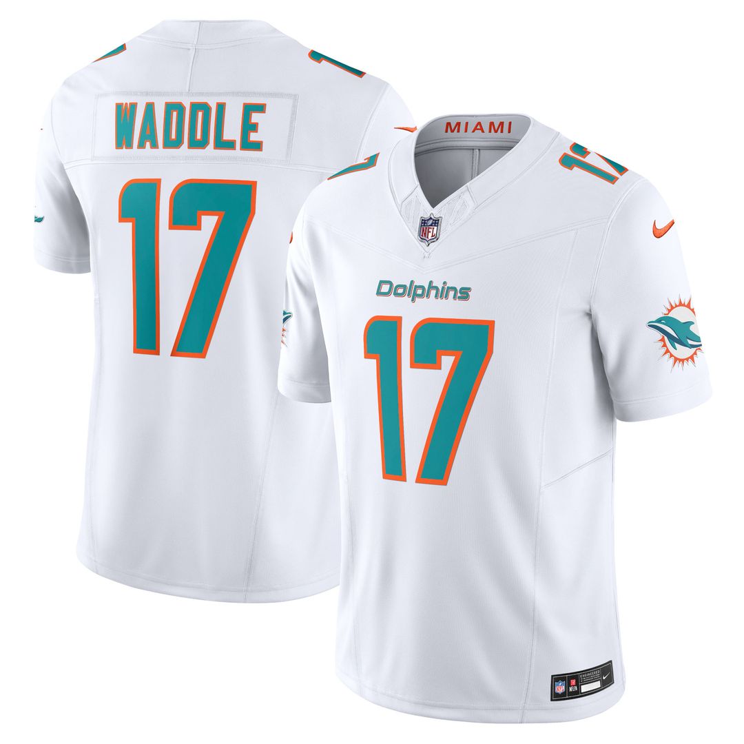 Jaylen Waddle Miami Dolphins Nike Vapor F.U.S.E. Limited Jersey - Aqua Official NFL Team Apparel Football Fan Gear