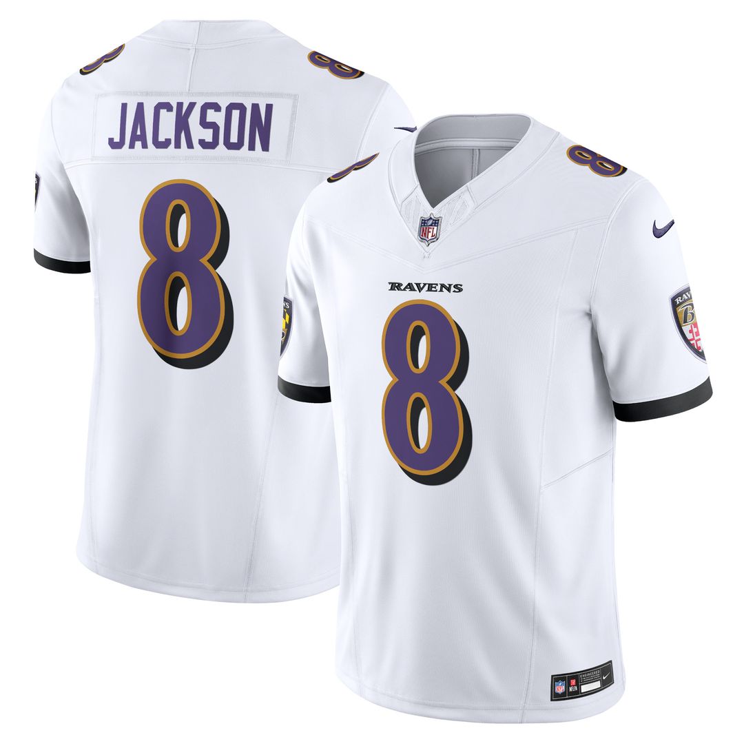 Lamar Jackson Baltimore Ravens Nike Vapor F.U.S.E. Limited Jersey - White Official NFL Team Apparel Football Fan Gear