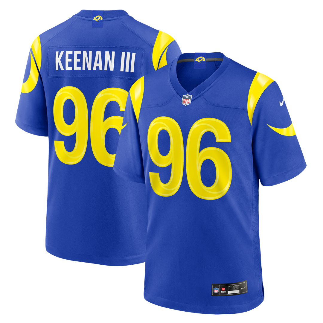 Tim Keenan III Los Angeles Rams Nike Team Game Jersey - Royal Official NFL Team Apparel Football Fan Gear