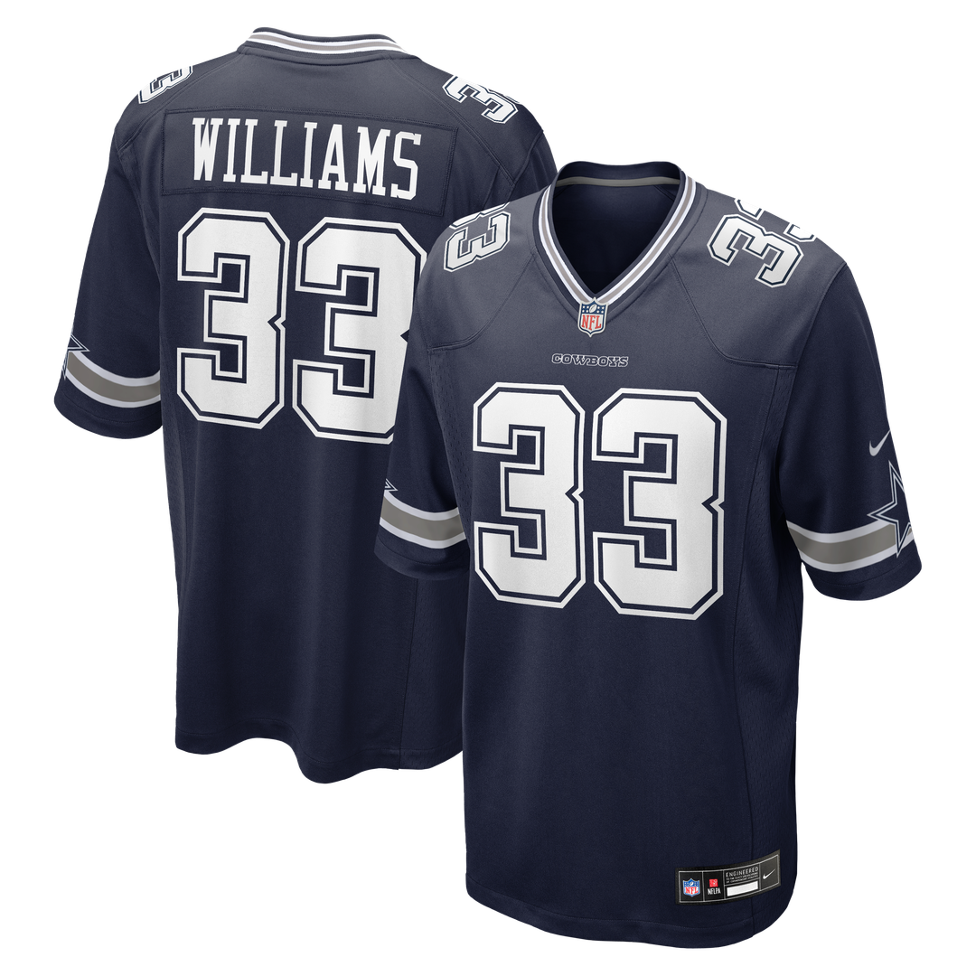 Javonte Williams Dallas Cowboys Nike Team Game Jersey - Navy Official NFL Team Apparel Football Fan Gear