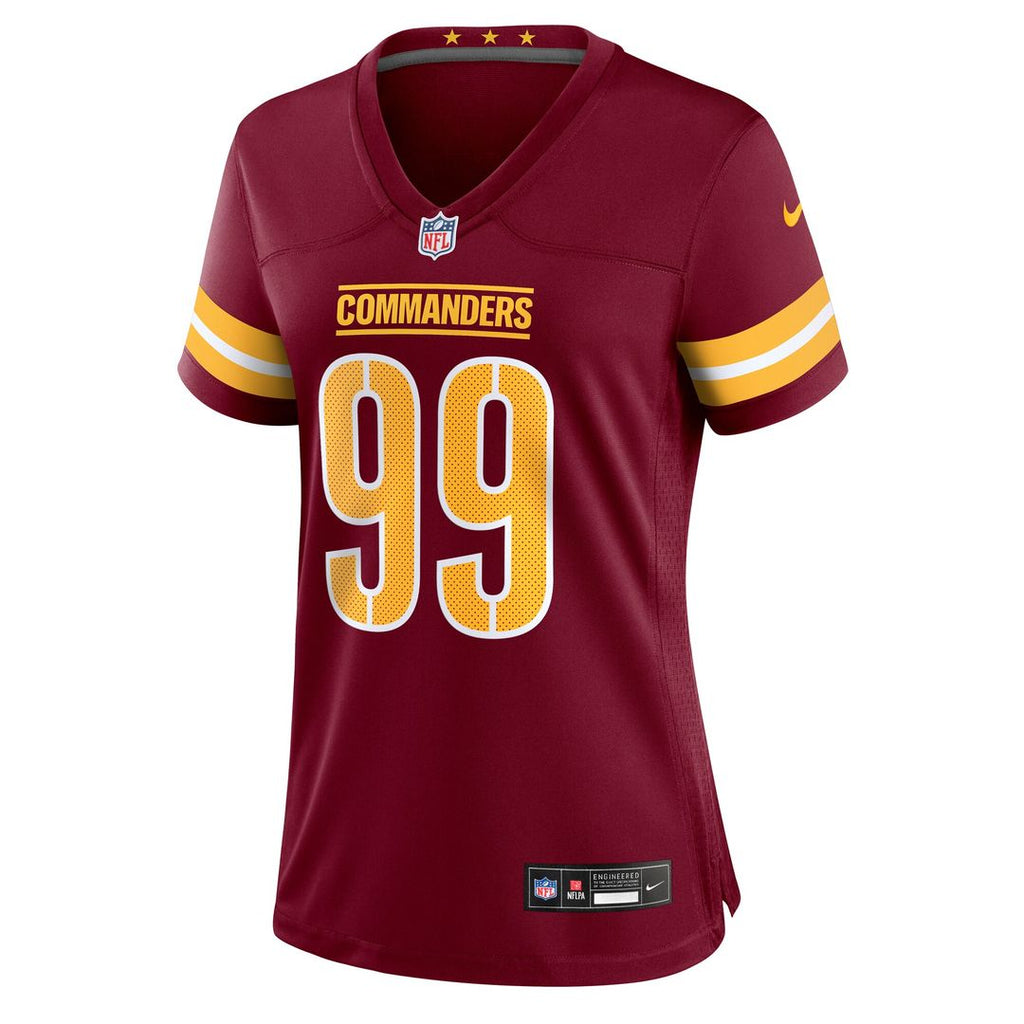 Javon Kinlaw Washington Commanders Nike Women's Team Game Jersey - Burgundy Official NFL Team Apparel Football Fan Gear