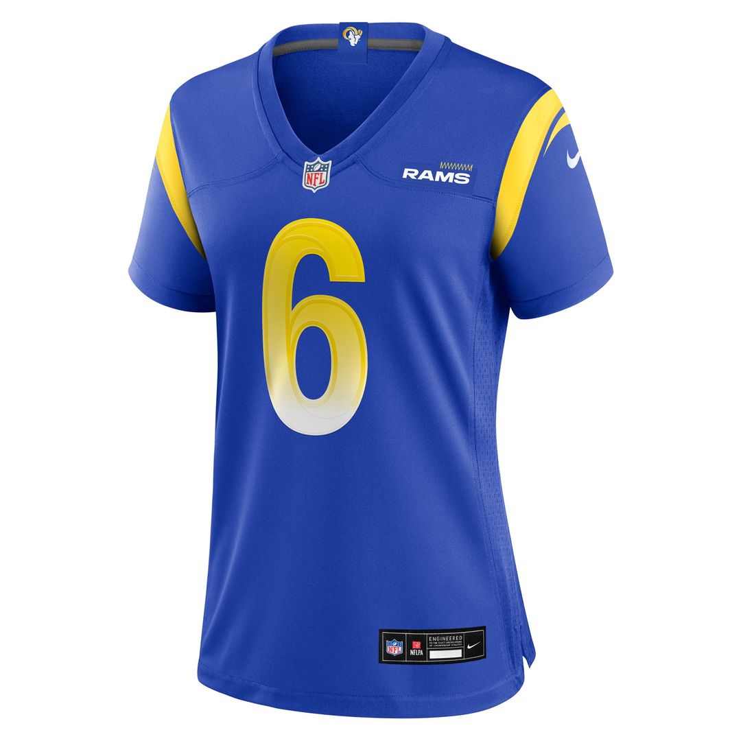 Nick Hampton Los Angeles Rams Nike Women's Team Game Jersey - Royal Official NFL Team Apparel Football Fan Gear