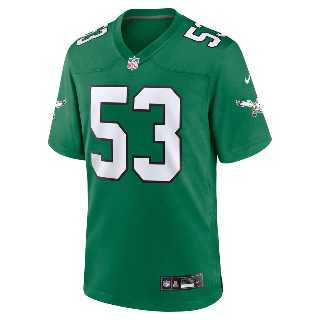 Zack Baun Philadelphia Eagles Nike Alternate Game Jersey - Kelly Green Official NFL Team Apparel Football Fan Gear