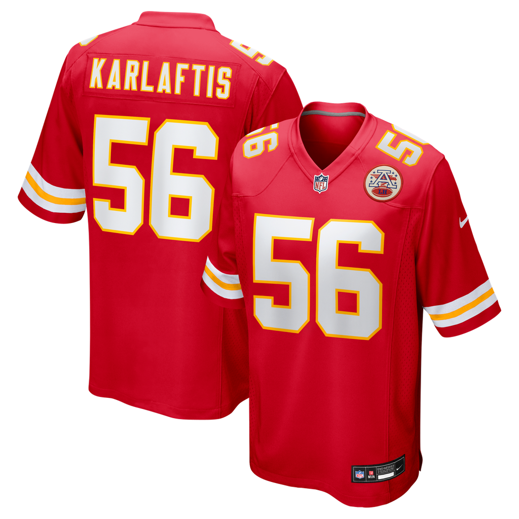 George Karlaftis Kansas City Chiefs Nike Player Game Jersey - Red Official NFL Team Apparel Football Fan Gear