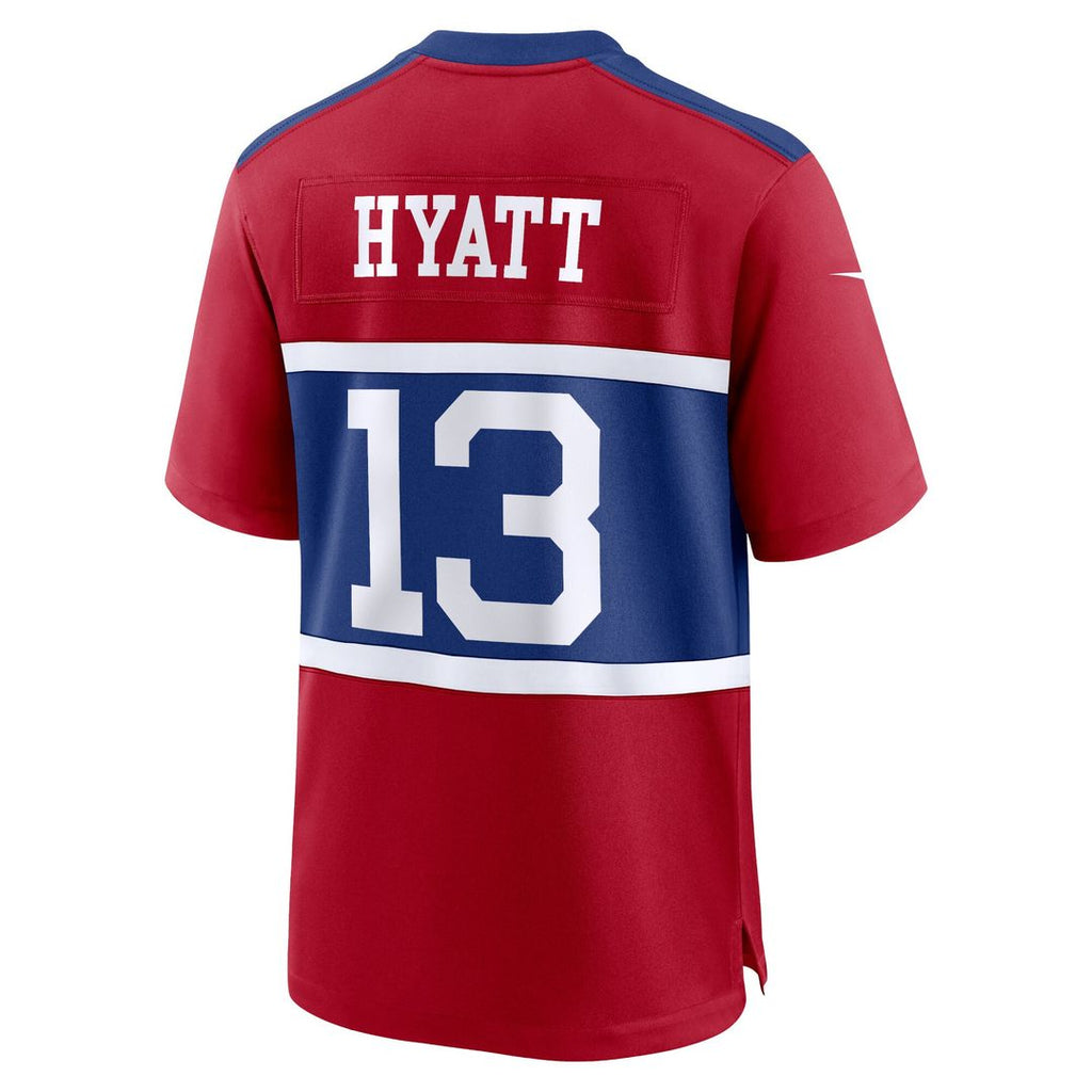 Jalin Hyatt New York Giants Nike Youth Game Jersey - Red Official NFL Team Apparel Football Fan Gear