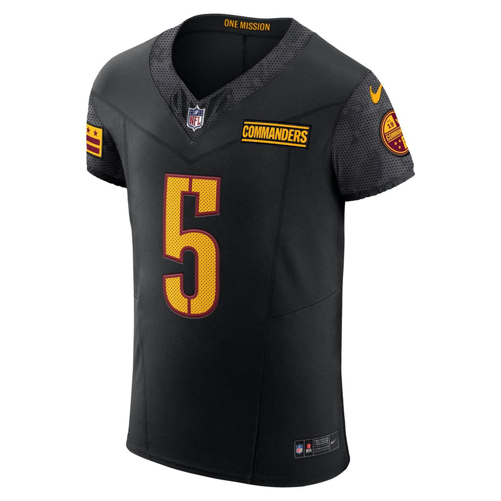 Jayden Daniels Washington Commanders Nike Alternate Vapor F.U.S.E. Elite Jersey - Black Official NFL Team Apparel Football Fan Gear