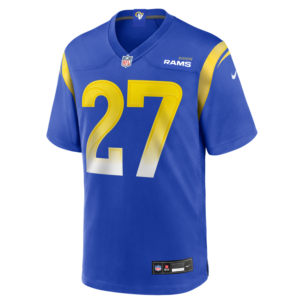 Jarquez Hunter Los Angeles Rams Nike Team Game Jersey - Royal Official NFL Team Apparel Football Fan Gear