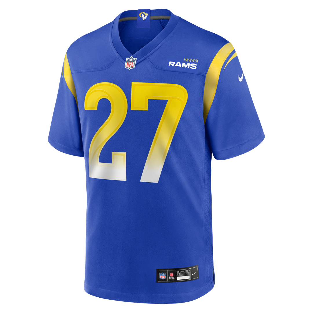 Jarquez Hunter Los Angeles Rams Nike Team Game Jersey - Royal Official NFL Team Apparel Football Fan Gear
