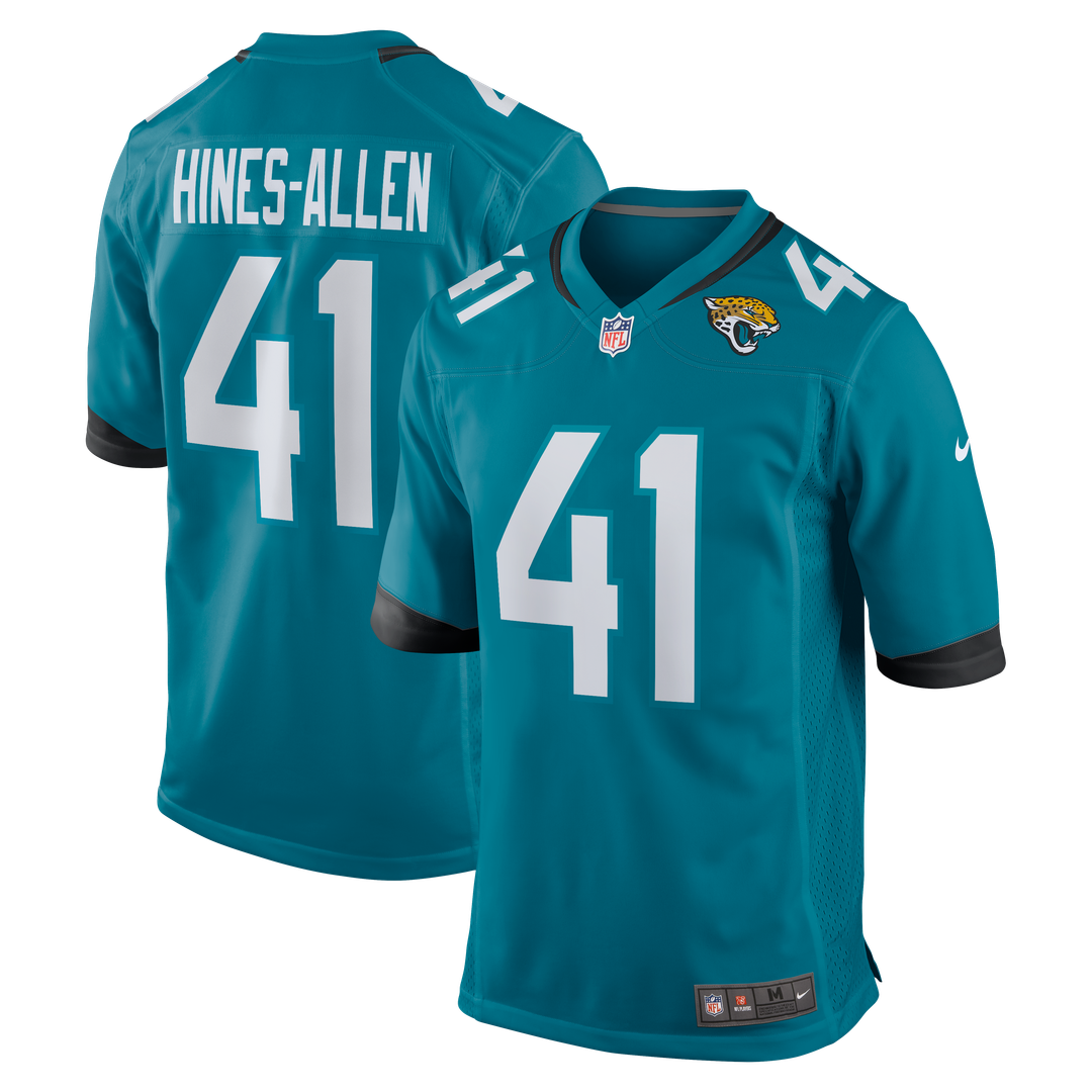 Josh Hines-Allen Jacksonville Jaguars Nike Player Game Jersey - Teal Official NFL Team Apparel Football Fan Gear