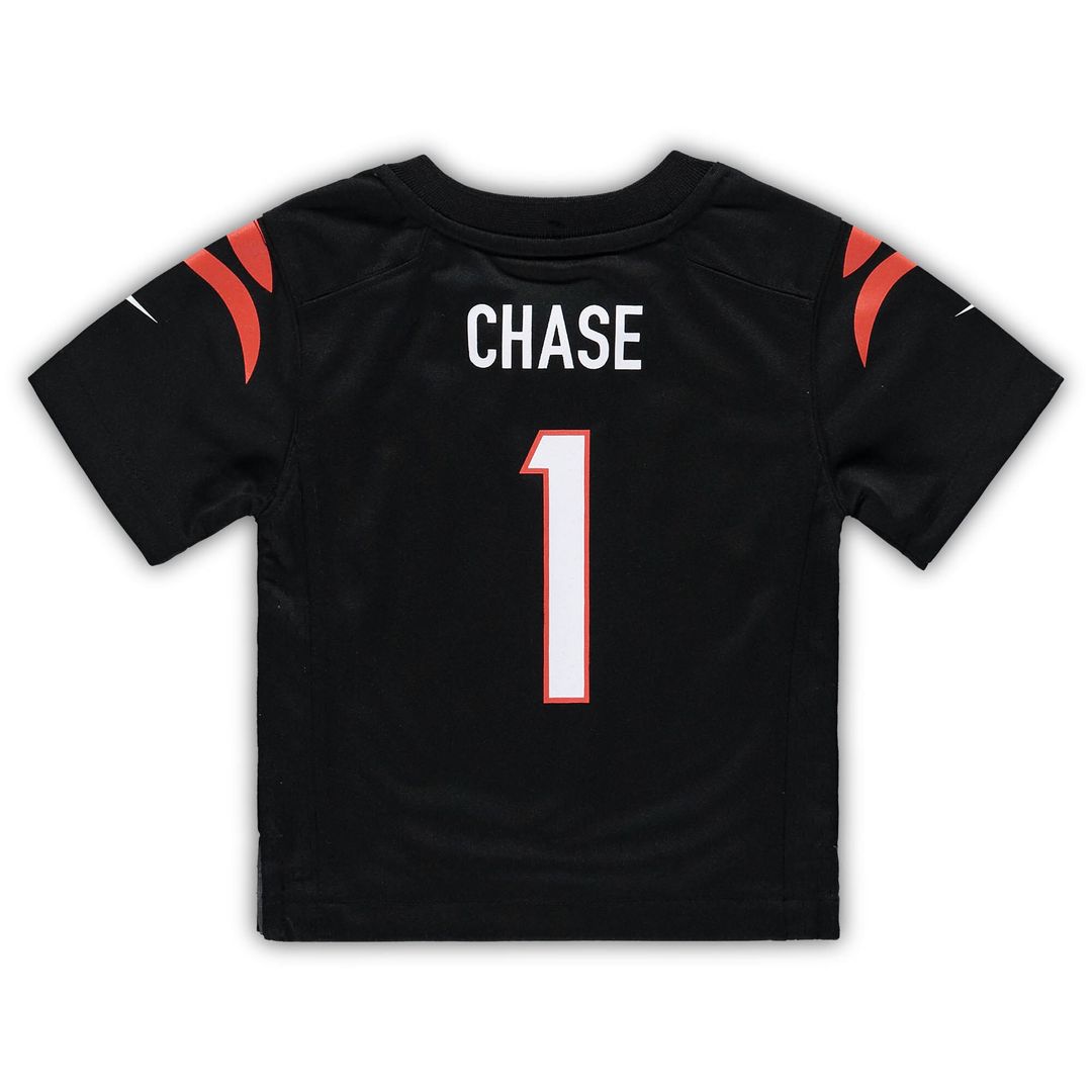 Ja'Marr Chase Cincinnati Bengals Nike Infant Team Player Game Jersey - Black Official NFL Team Apparel Football Fan Gear